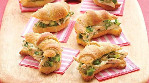 Tangy Lemon- Cucumber Chicken Salad Croissants