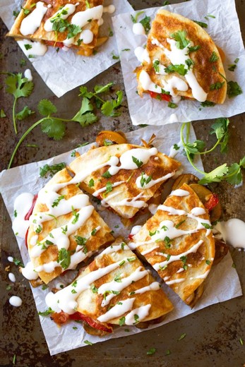 Smoked Gouda Mushroom Quesadillas